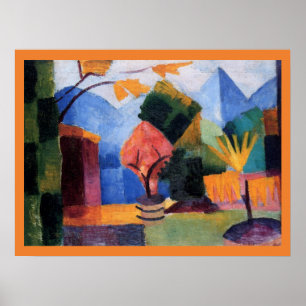 Garden on Lake Thun by August Macke Poster