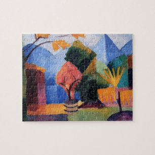 Garden on Lake Thun by August Macke, Vintage Art Jigsaw Puzzle