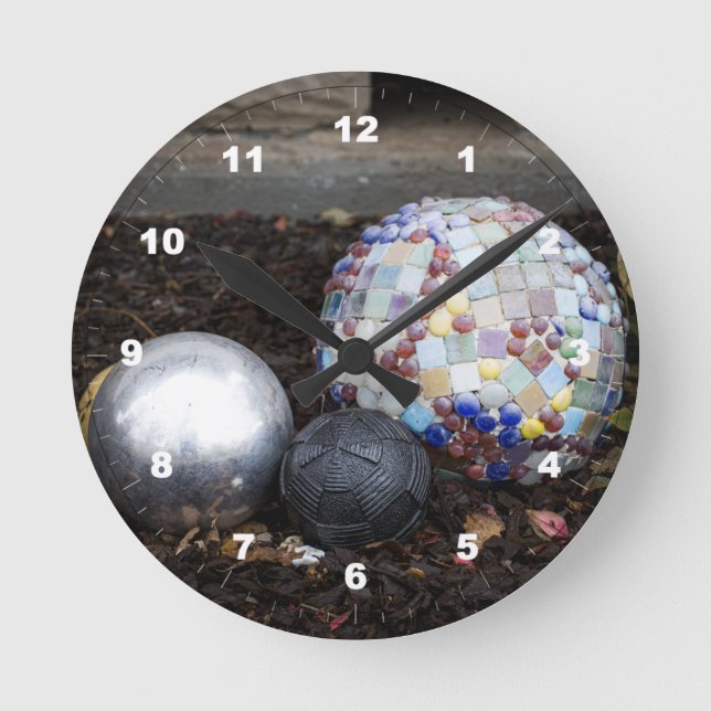 Garden Orbs Acrylic Wall Clock (Front)