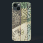 Garden Panel with Leaves, Flowers, and Grass iPhone 13 Case<br><div class="desc">A pleasant garden panel that features leaves,  flowers,  and grass in an abstract sketching. The mix of colours draws the eye,  with plenty going on in the painting. An easy conversation starter that could find a welcome place on your wall!</div>