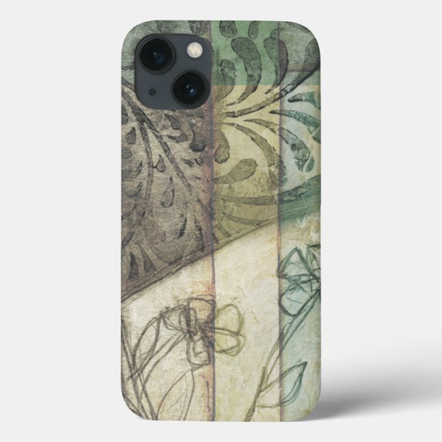 Garden Panel with Leaves, Flowers, and Grass Case-Mate iPhone Case (Back)