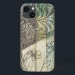 Garden Panel with Leaves, Flowers, and Grass iPhone 13 Case<br><div class="desc">A pleasant garden panel that features leaves,  flowers,  and grass in an abstract sketching. The mix of colours draws the eye,  with plenty going on in the painting. An easy conversation starter that could find a welcome place on your wall!</div>