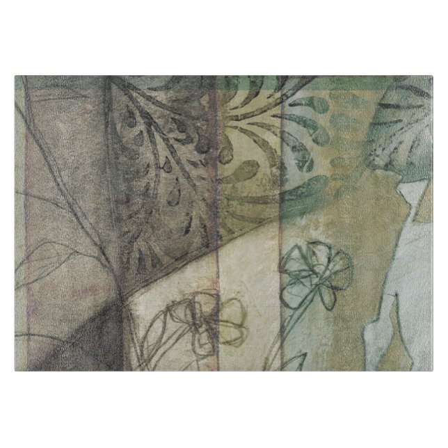 Garden Panel with Leaves, Flowers, and Grass Cutting Board (Front)
