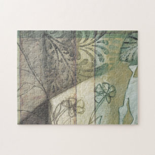 Garden Panel with Leaves, Flowers, and Grass Jigsaw Puzzle