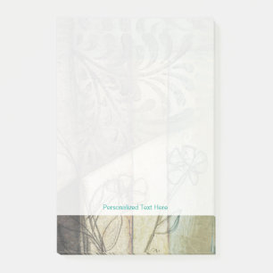Garden Panel with Leaves, Flowers, and Grass Post-it Notes