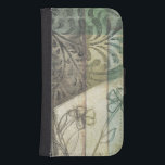 Garden Panel with Leaves, Flowers, and Grass Samsung S4 Wallet Case<br><div class="desc">A pleasant garden panel that features leaves,  flowers,  and grass in an abstract sketching. The mix of colours draws the eye,  with plenty going on in the painting. An easy conversation starter that could find a welcome place on your wall!</div>