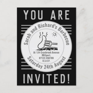 Garden Party Barbecue Invitation Postcard