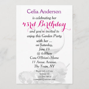 Garden Party Birthday Celebration Invitation