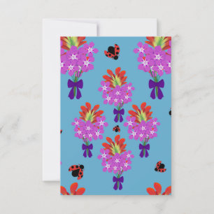 Garden Party Bouquets-Sky Thank You Card