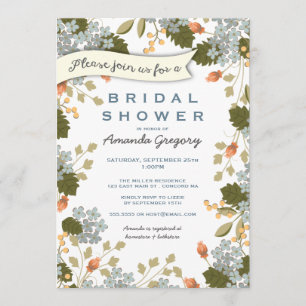 Garden Party Bridal Shower Floral Invitation