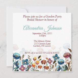 Garden Party Bridal Shower Invitation