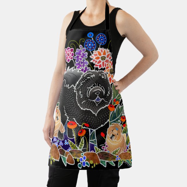 GARDEN PARTY  Chow All-Over Print Apron (Insitu)