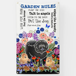 GARDEN PARTY chow garden banner 3'x5'