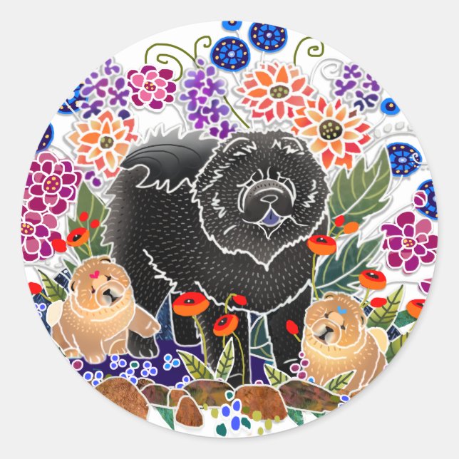 GARDEN PARTY CHOW - stickers (Front)