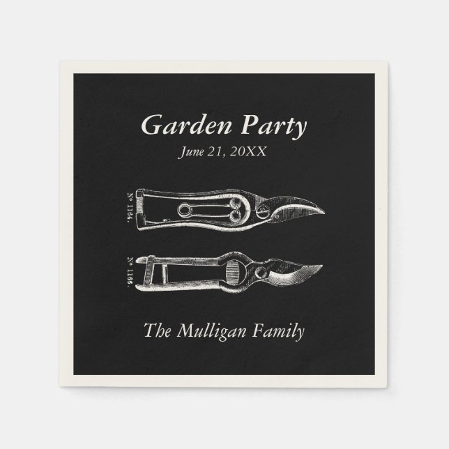 Garden Party Family Reunion Paper Napkins (Front)