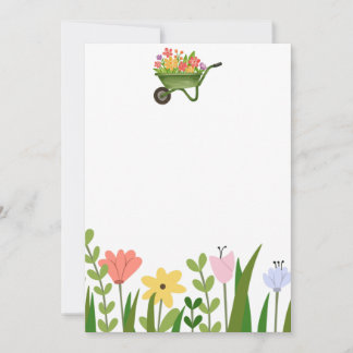 Garden Party Flowery Invitation Announcement