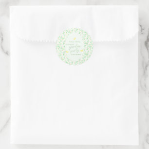 Garden Party Gender Neutral Baby Shower Classic Round Sticker