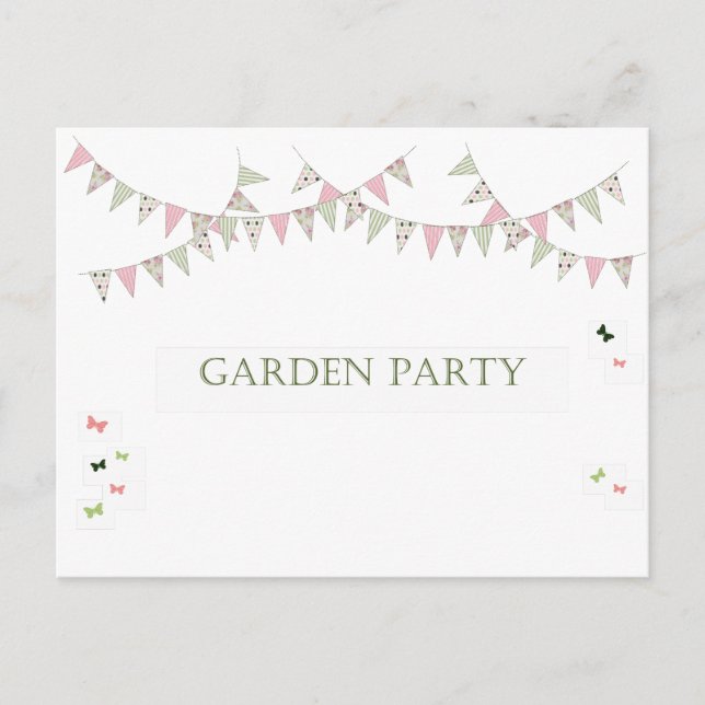 Garden Party - Invitation Postcard (Front)