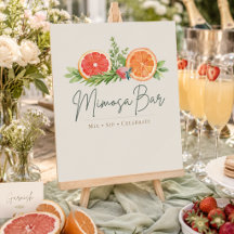 Garden Party Mimosa Bar Brunch Sign