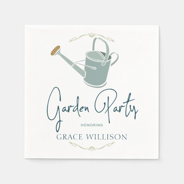 Garden Party Personalised Napkin (Front)
