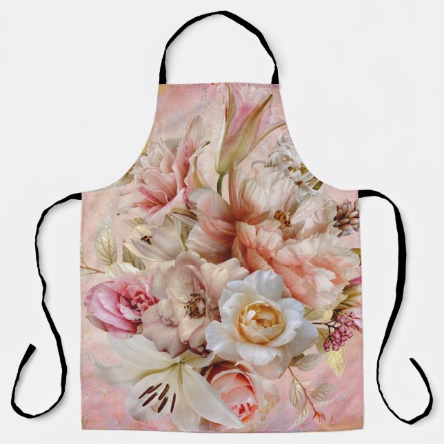 Garden Party Pink All-Over Print Apron (Front)