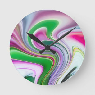 Garden Party Round Clock