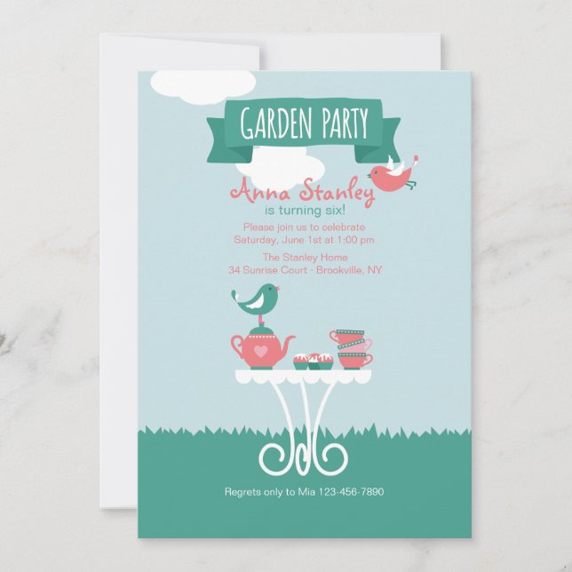 Garden Party Setting Invitation (Front)