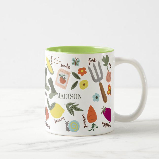 Garden Party Two-Tone Coffee Mug (Right)