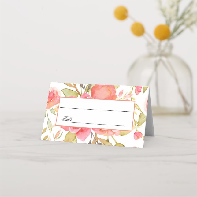 Garden Party Wedding Place Card (Front)