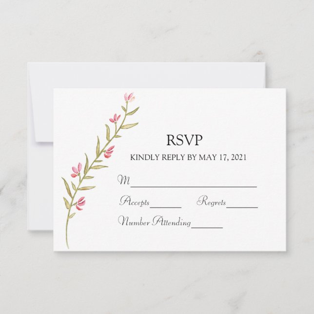 Garden Party Wedding RSVP Card (Front)