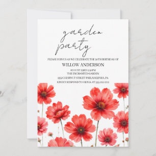Garden Party, Wildflower Birthday Party Invite Tem