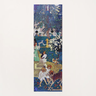 Garden Party with Dog & Cat, Jessie Willcox Smith Yoga Mat