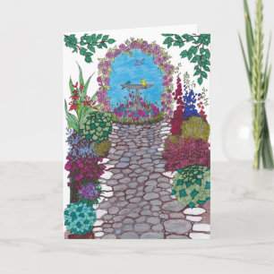 Garden Path Birthday Card