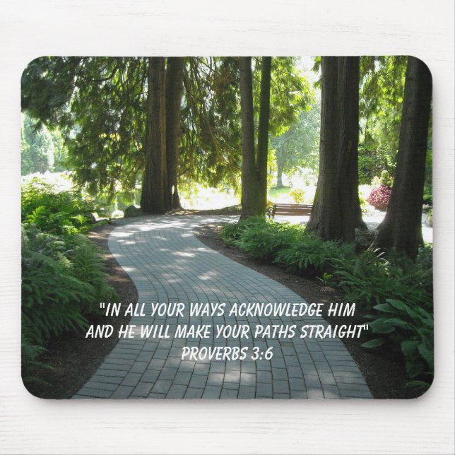 Garden Path Inspirational Scripture Verse Mouse Pad (Front)