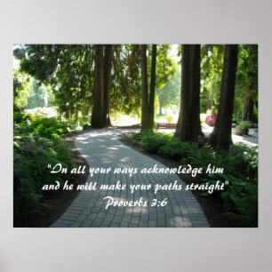 Garden Path Scripture Verse Poster