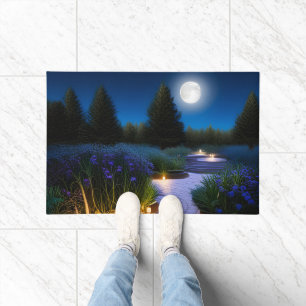 Garden Path Under The Full Moon Doormat