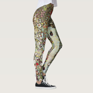 Garden Path w Chickens, Gustav Klimt, Art Nouveau Leggings
