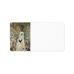 Garden Path with Chickens by Gustav Klimt Label