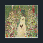 Garden Path with Chickens by Gustav Klimt Square Business Card<br><div class="desc">Garden Path with Chickens by Gustav Klimt</div>
