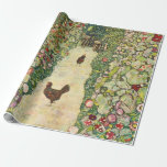Garden Path with Chickens by Gustav Klimt Wrapping Paper<br><div class="desc">Garden Path with Chickens by Gustav Klimt</div>