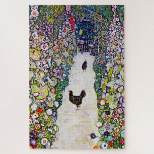 Garden Path with Chickens, Gustav Klimt Jigsaw Puzzle