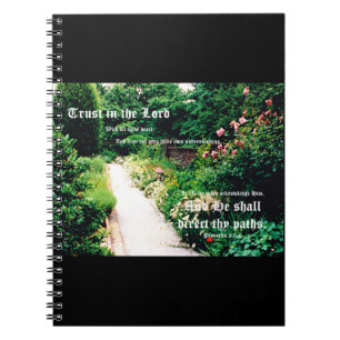 Garden Path with Proverbs 3:5-6 Notebook