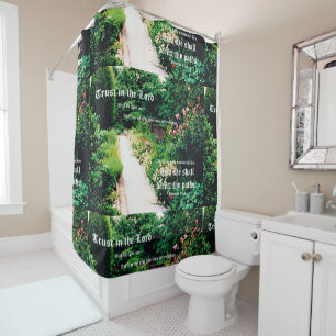 Garden Path with Proverbs 3:5-6 Shower Curtain