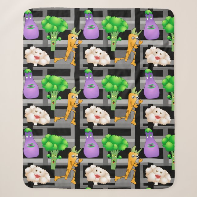  Garden Pattern 2 Sherpa Blanket (Front)