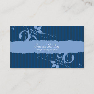 Garden Pattern - Blue Business Card
