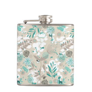 Garden Pattern Hip Flask