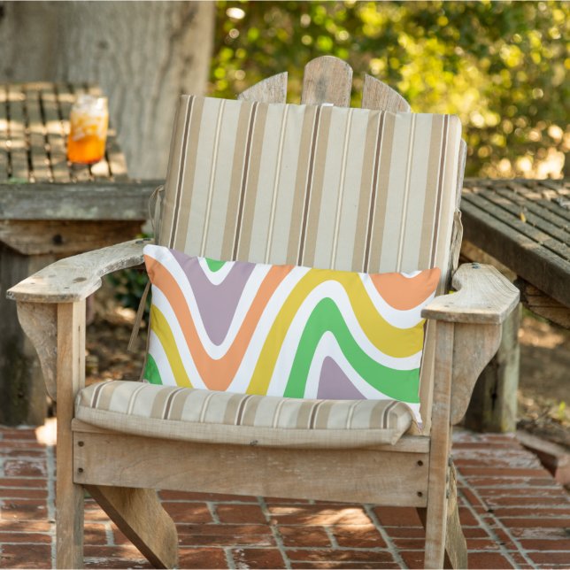 Garden pattern mixed colours cute and colourful  lumbar cushion (Chair)