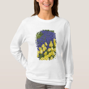 Garden pattern of Grape Hyacinth flowers and T-Shirt