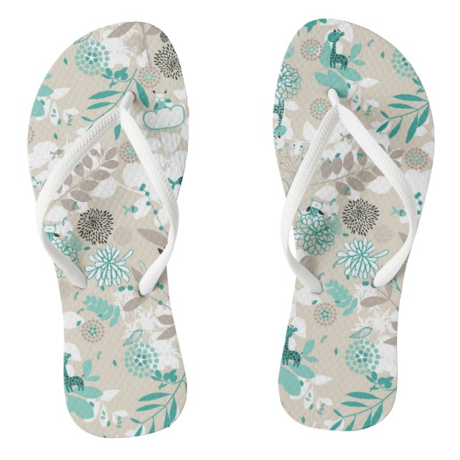 Garden Pattern Thongs (Footbed)