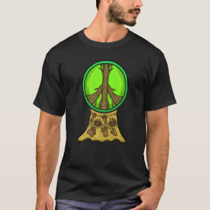 Garden Peace Gardener Hippie Tree Roots Animal Foo T-Shirt